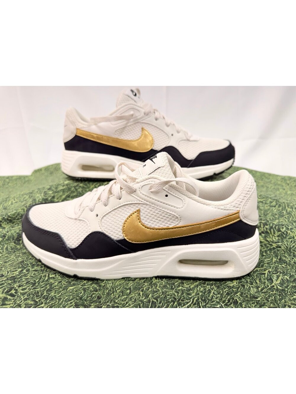 Nike Air Max SC Phantom Metallic Gold DV6842-001 Mesh Sneakers White/Black 9.5